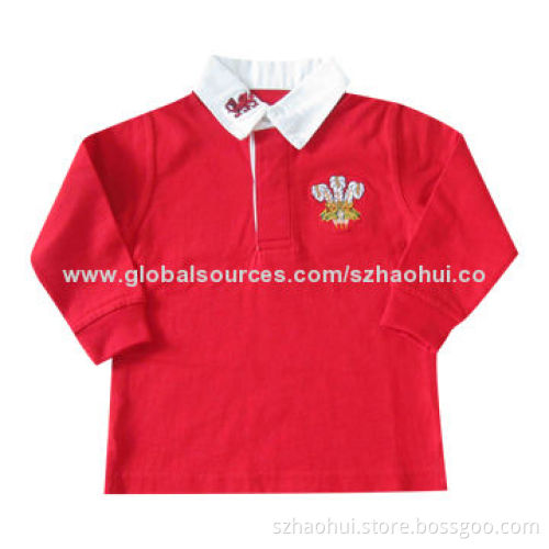 Boys' Fashionable Design Embroidered Cotton Polo Shirt, Many Colors Available, OEM Manufacturer